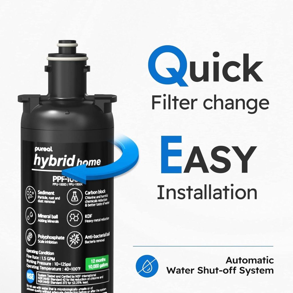 Quality and Safety Features in Pureal Hybrid Home Under Sink Water Filter System (PPU-1700D)